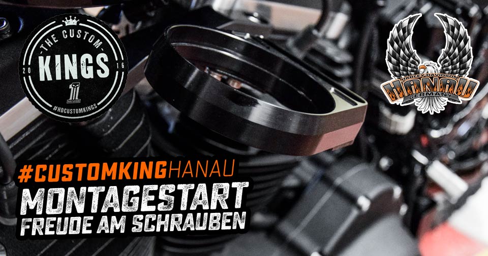 Die Montage beginnt: Mit Battle of the Kings #customkinghanau Projekt Sportster Iron 883 Umbau 2016