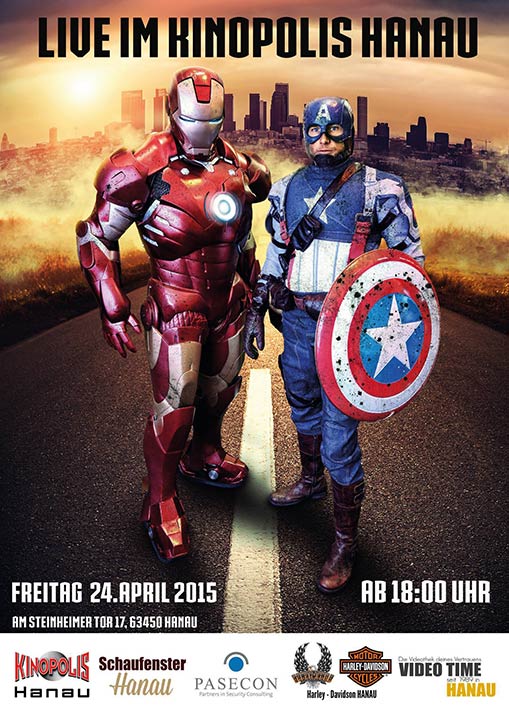 Iron Man, Captain America & Harley-Davidson Hanau