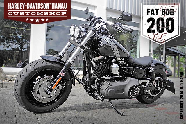Dyna Fat Bob Umbau 200 Custombike umgebaut von Harley-Davidson Hanau