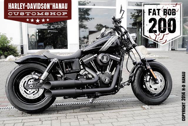 Dyna Fat Bob Umbau 200 Custombike umgebaut von Harley-Davidson Hanau