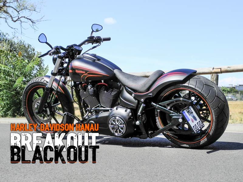 Softail Breakout Umbau Blackout Custombike von Harley-Davidson Hanau