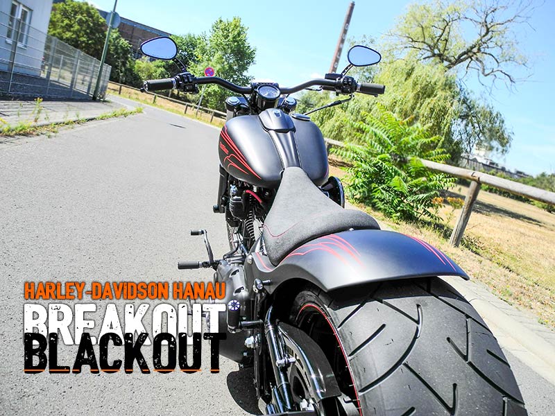 Softail Breakout Umbau Blackout Custombike von Harley-Davidson Hanau