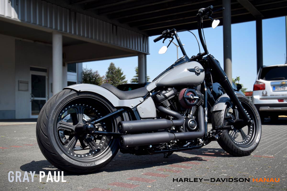 Harley-Davidson Hanau Fat Boy Umbau Gray Paul Custombike