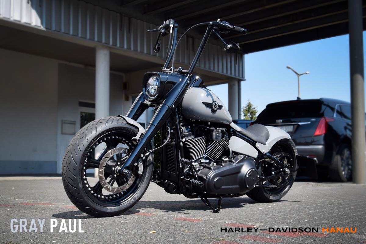 Harley-Davidson Hanau Fat Boy Umbau Gray Paul Custombike