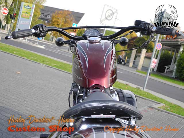 Sportster Forty-Eight Umbau Cherry Bomb 48 Custombike - Umbau von Harley-Davidson Hanau