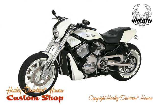 Street Rod Umbau zum White Pearl RS Custombik von Harley-Davidson Hanau